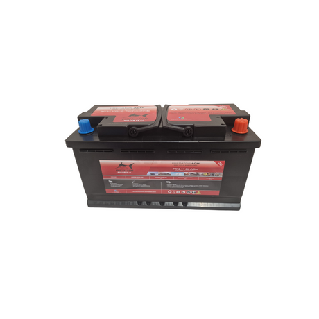Predator 12V 110Ah Low Box AGM Battery - Front