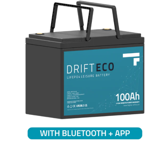 Drift ECO 12V 100Ah Lithium Leisure Battery + Bluetooth
