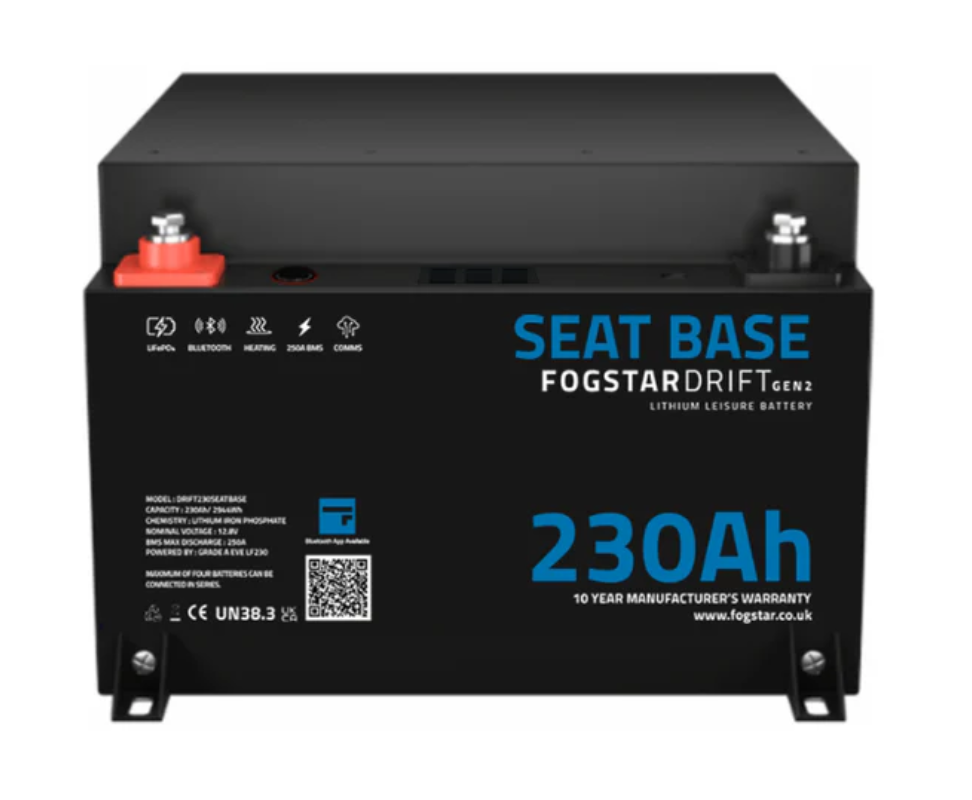 Seat Base Fogstar Drift 12V 230Ah Lithium Leisure Battery (Gen2)