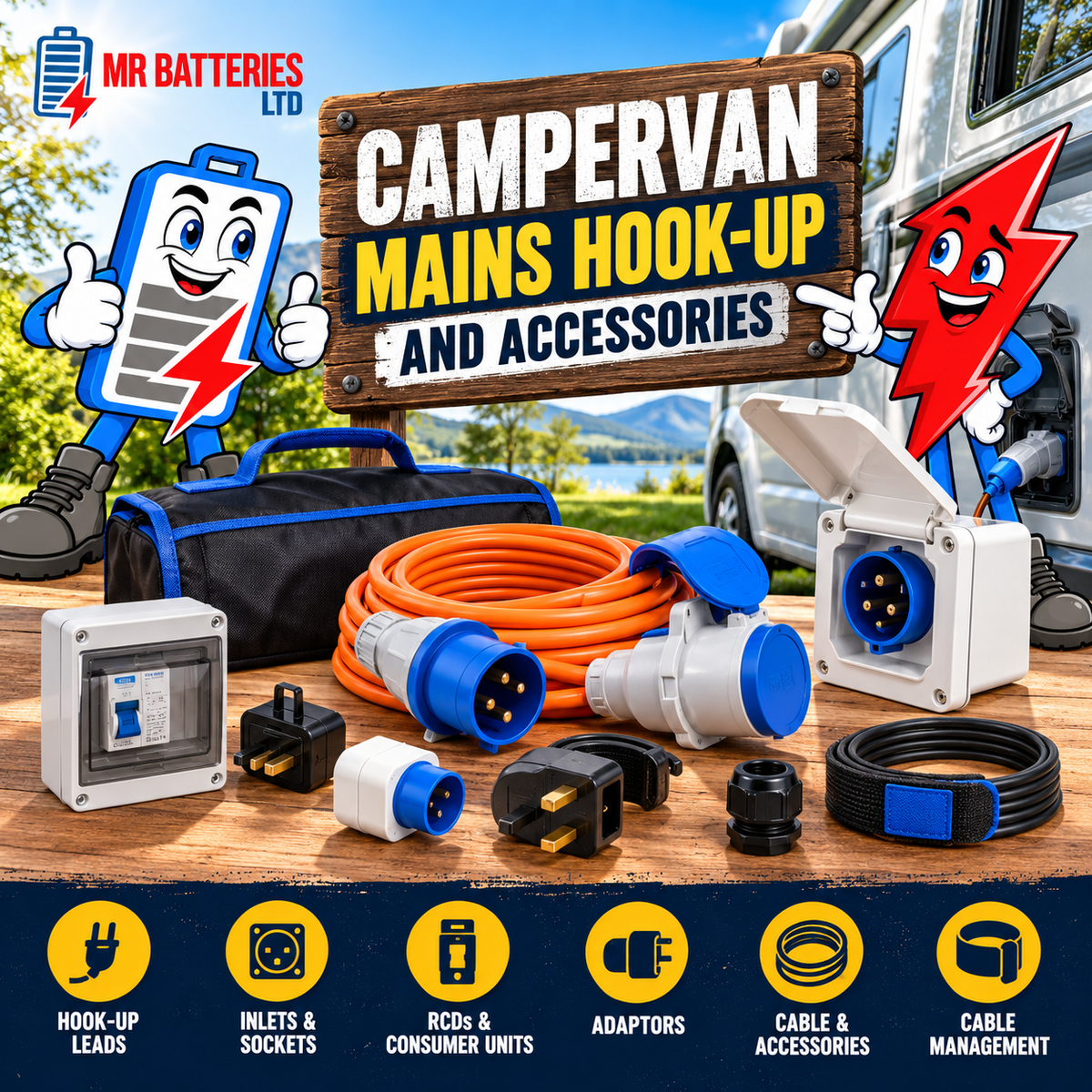 Campervan Mains Hook-up and Accessories