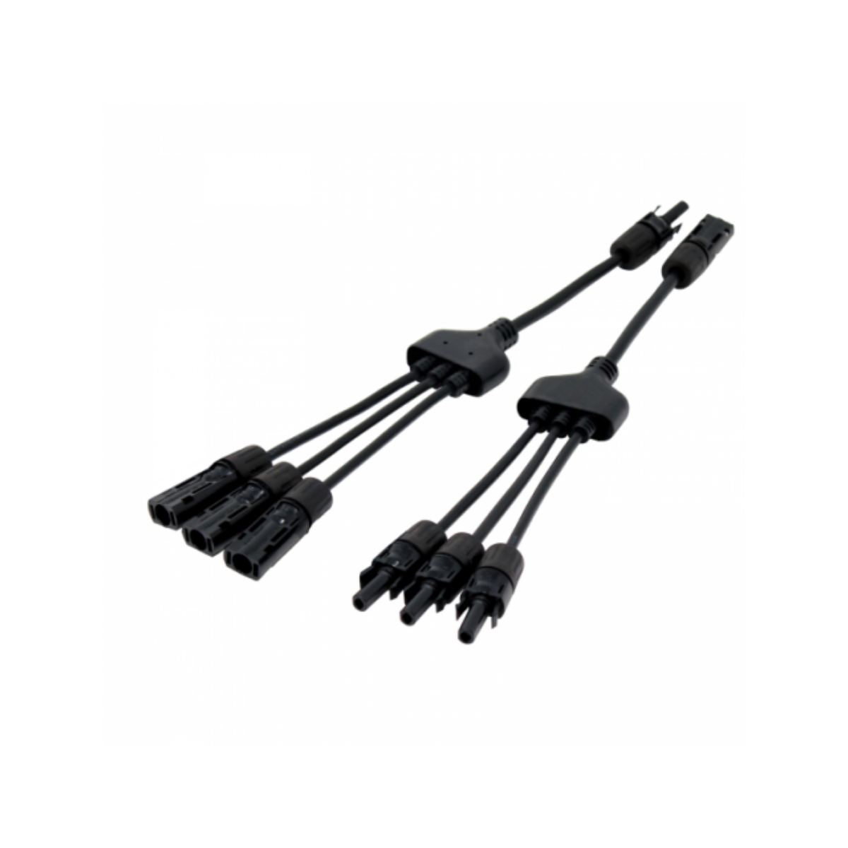 Pair of MC4 Compatible 3-to-1 Cable Connectors For Solar Panels