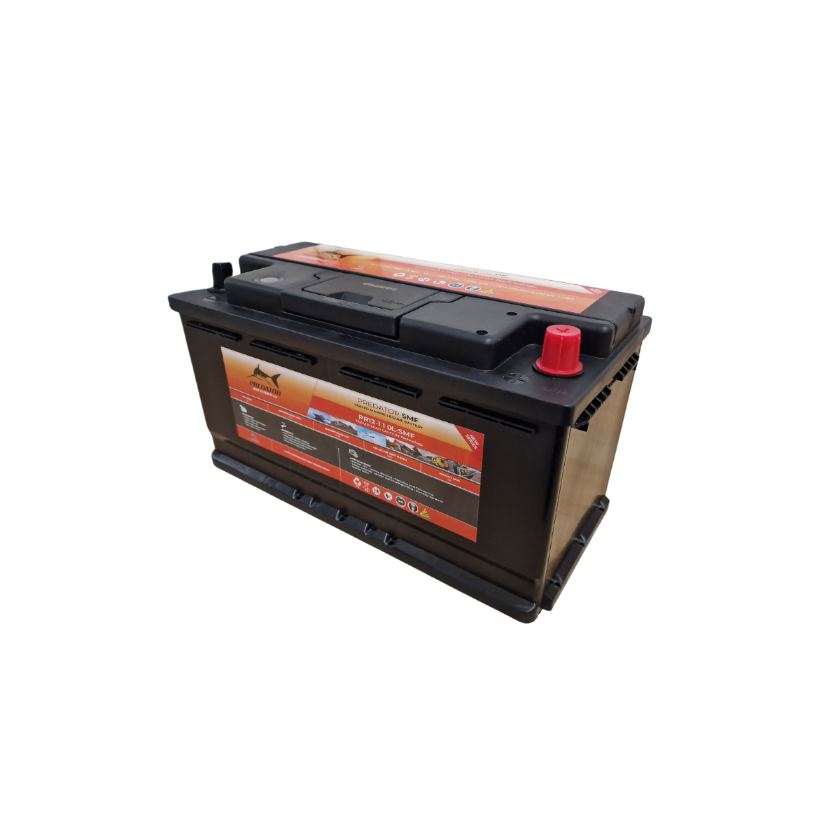 Predator 12V 110Ah Low Box Lead Acid Battery - right
