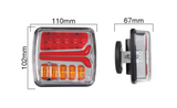 LED WIRELESS RECHARGEABLE MAGNETIC TAIL LAMP KIT 12V RL199W