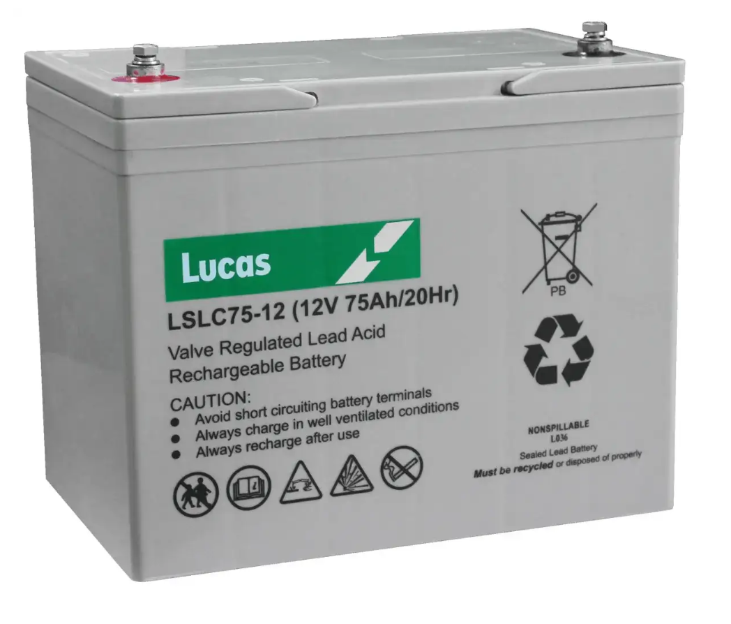 Lucas LSLC75-12 75ah 12V AGM VRLA Battery