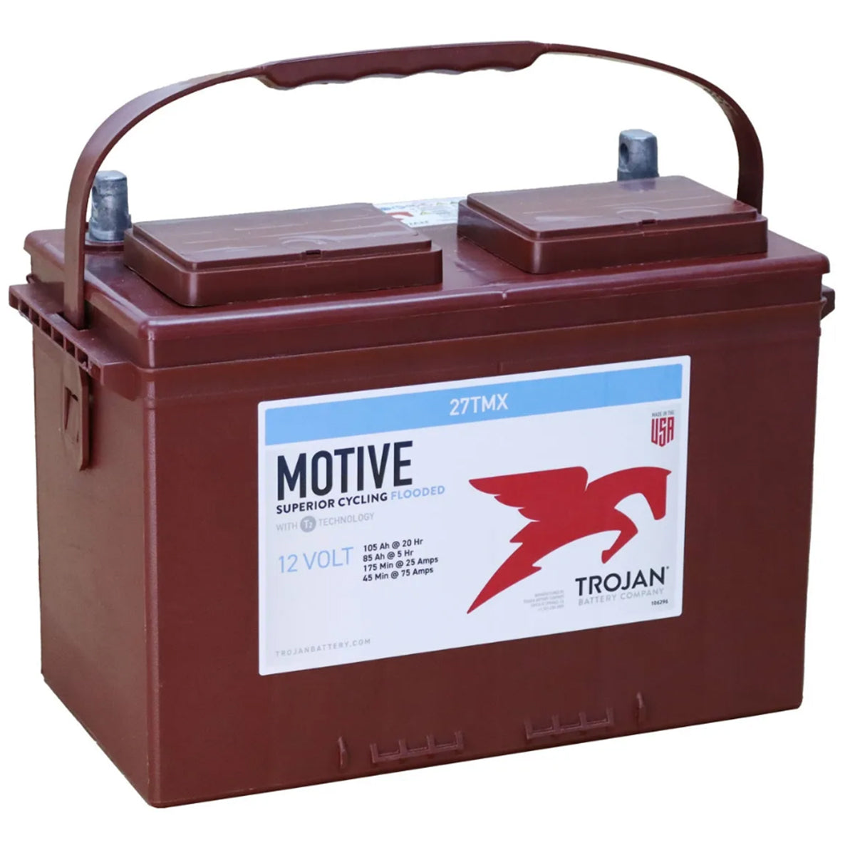 Trojan 27TMX 12v Deep Cycle Flooded Battery – Mr Batteries Ltd